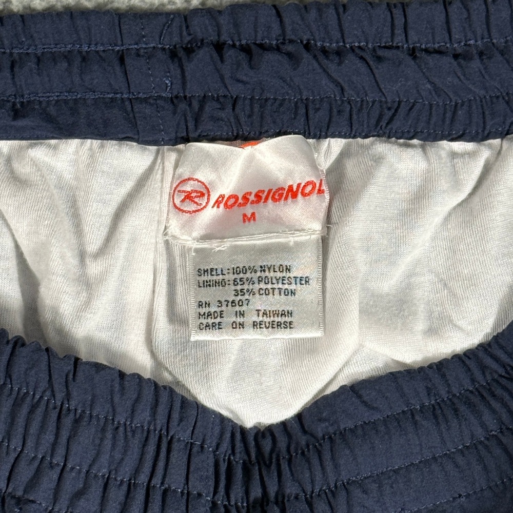 Rossignol Track Pants Mens Medium Blue Green Red Colorblock Warm Up Zip Opening - Picture 6 of 10